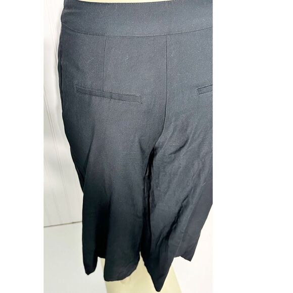 Who What Wear Wide Leg Crop Flowy Pants High Rise Casual Black Women’s Size 4 - Picture 8 of 13